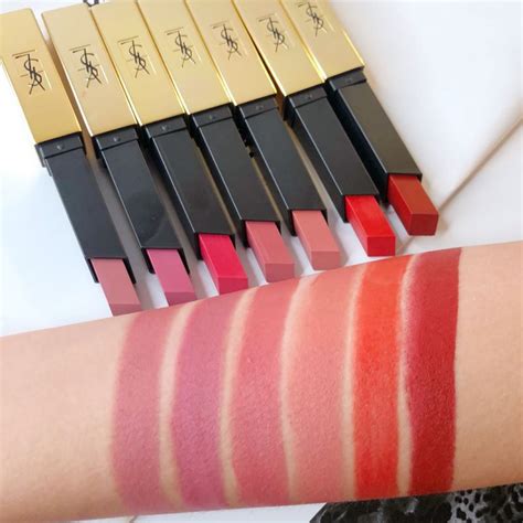 ysl the alim sheer matte swatch|YSL The Slim Matte Lipstick Swatches (x18) .